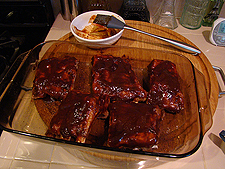 baste ribs again