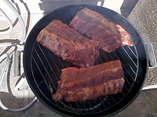 ribs on the smoker
