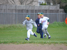 Hunter's fourth baseball practice