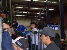 Hunter's fifth baseball practice