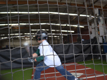 Hunter's fifth baseball practice
