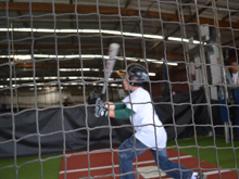 Hunter's fifth baseball practice