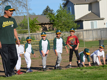 Hunter's sixth baseball practice