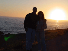 Dave and Heidi as the sun goes down.