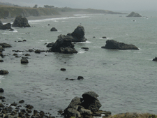 Rocky coastline.