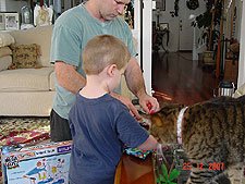 Still opening presents