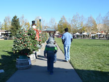 Decorated trees.