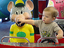 Hunter and Chuck E. Cheese