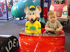 Hunter and Chuck E. Cheese