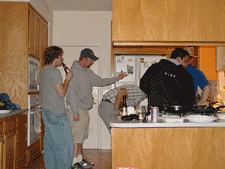 Hangin' out in the kitchen.