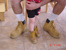 Matching work boots for daddy & Hunter.
