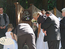 Getting ready for the big entrance.