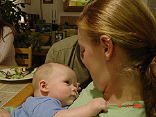 Hunter looks at Karen