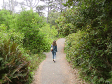 Heidi walking in the garden...