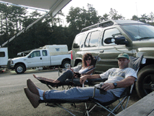 Heidi and Dave relaxing.