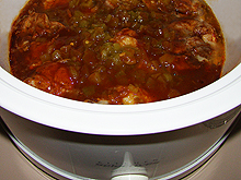 Chicken in the crockpot.