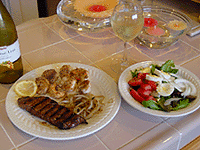 Dave's Own BBQ Garlic Shrimp. Click for recipe.