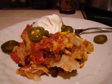 Finished Mexican Lasagna Stackup