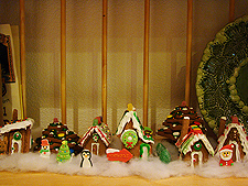 Gingerbread village display.