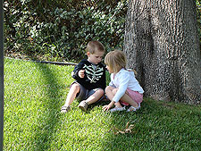 Hunter and Jordan taking a break