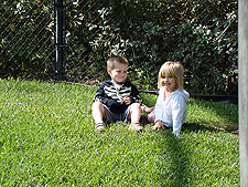 Hunter and Jordan taking a break