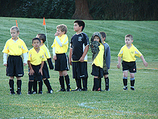 Hunter during warm-up