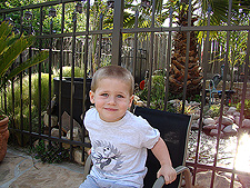 Hunter likes his new chair