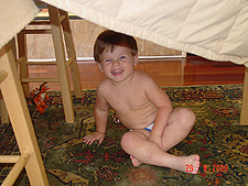 Hunter in his house.