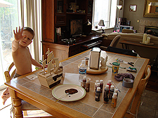 Hunter ready for painting.