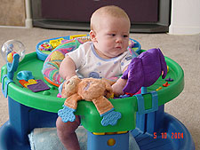 Showing his double chin...