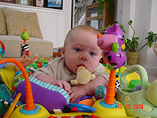 Hunter eating a duck...