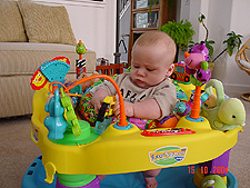 Hunter likes his Tonka truck teether.