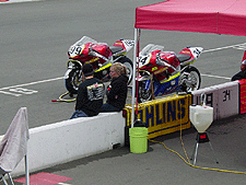 Pre-race bikes