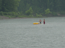 Dave and Ken find a sandbar.