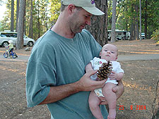 Hunter and a pinecone...