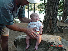 Hunter on a rock...