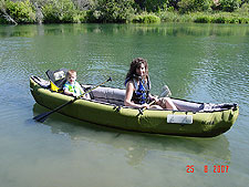 Hunter and Heidi waiting for Dave to jump in!