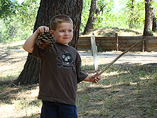 Hunter's big pinecone.