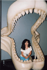 Heidi in some big jaws!