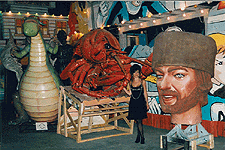 Heidi in Mardi Gras World.