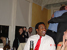 Terence, Scott hugging EVC in the background