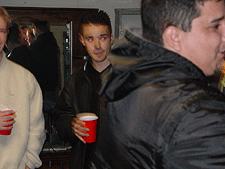 Enjoying some fine brew...