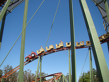 Hunter & Dave on the roller coaster