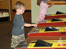 Hunter playing games.