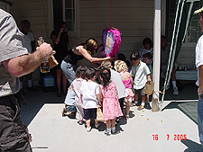 Kids and the pinata.