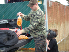 Dave & Hunter loading up the paintballs.