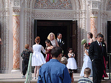 Waiting for the bride and groom.