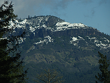 snow on the mountains