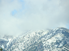 snow on the mountains