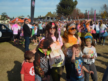 Natalie & Heidi with the kids.